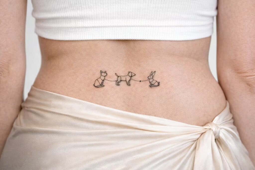 Origami Constellation Tramp Stamp Tattoo