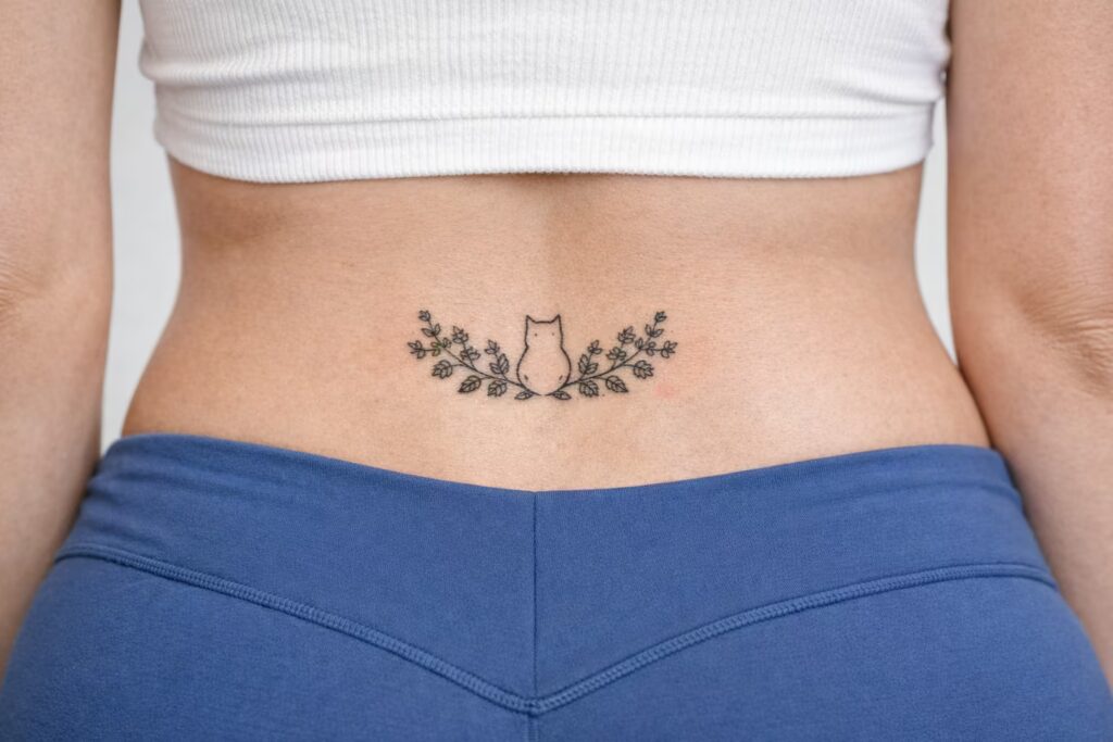 The Catnip Vine Tramp Stamp Tattoo