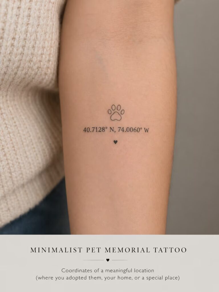 4. Minimalist and Small Pet Memorial Tattoos