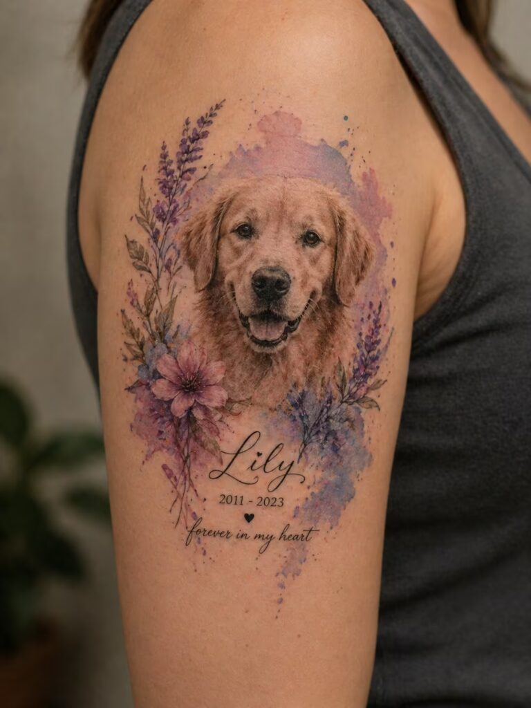 Watercolor Pet Tattoos